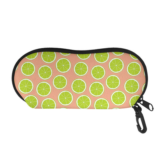 Cute Lime Pattern Print Glasses Case