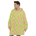 Cute Lime Pattern Print Hoodie Blanket