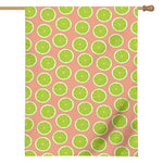 Cute Lime Pattern Print House Flag