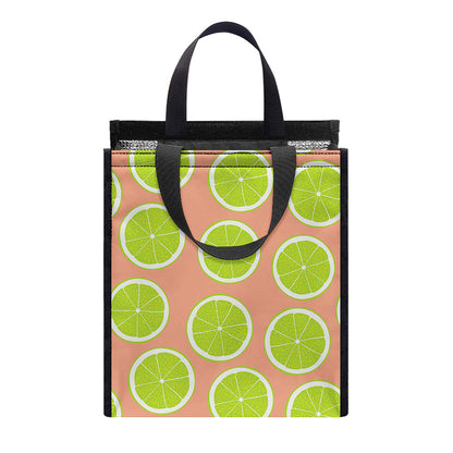 Cute Lime Pattern Print Insulated Lunch Tote
