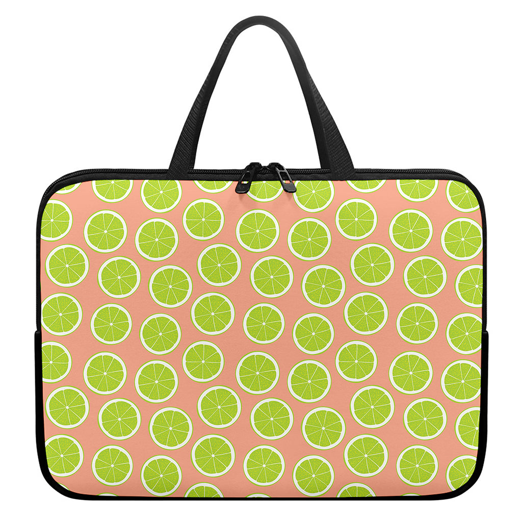Cute Lime Pattern Print Laptop Sleeve With Handle