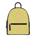 Cute Lime Pattern Print Leather Backpack