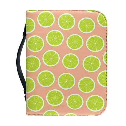 Cute Lime Pattern Print Leather Bible Cover