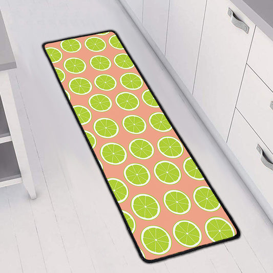 Cute Lime Pattern Print Long Kitchen Mat