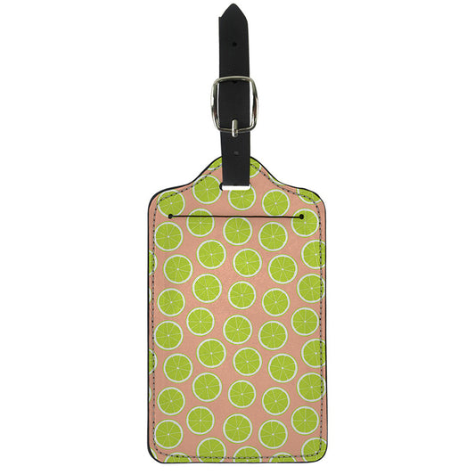 Cute Lime Pattern Print Luggage Tag