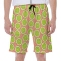 Cute Lime Pattern Print Men's Beach Shorts