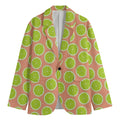Cute Lime Pattern Print Men's Blazer