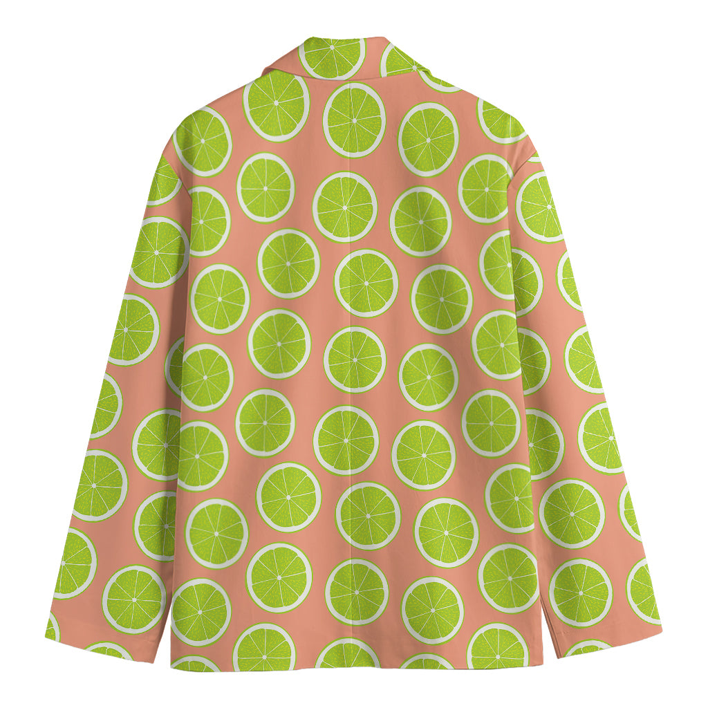 Cute Lime Pattern Print Men's Blazer
