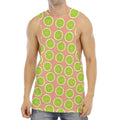 Cute Lime Pattern Print Men's Muscle Tank Top