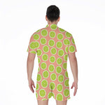 Cute Lime Pattern Print Men's Rompers