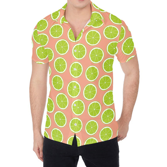 Cute Lime Pattern Print Men's Shirt