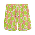 Cute Lime Pattern Print Men's Athletic Shorts