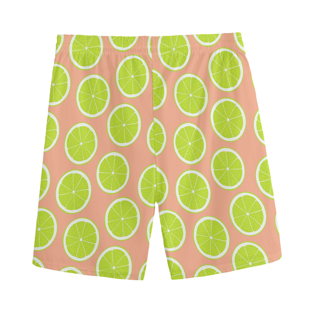 Cute Lime Pattern Print Men's Sports Shorts