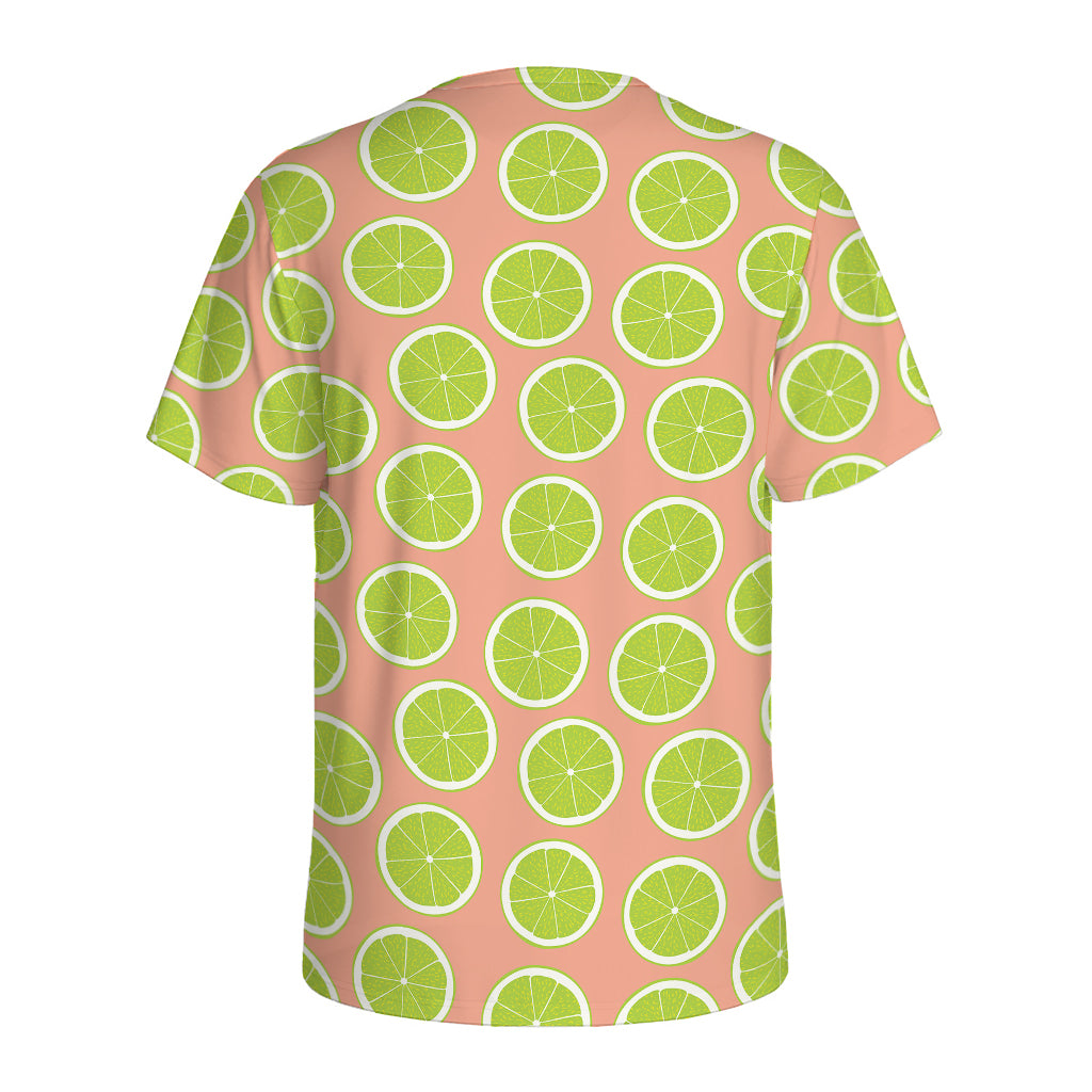 Cute Lime Pattern Print Men's Sports T-Shirt