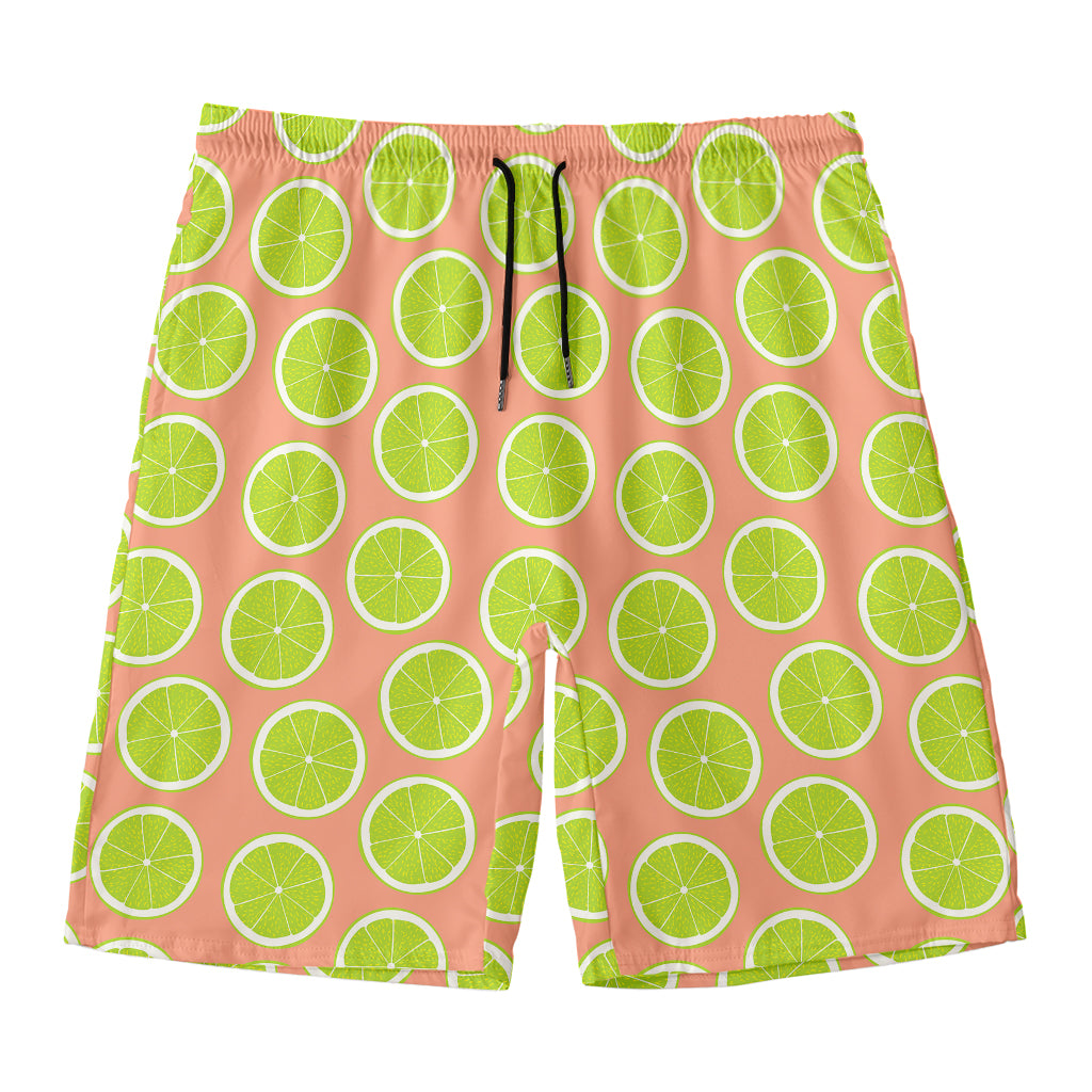 Cute Lime Pattern Print Men's Swim Trunks