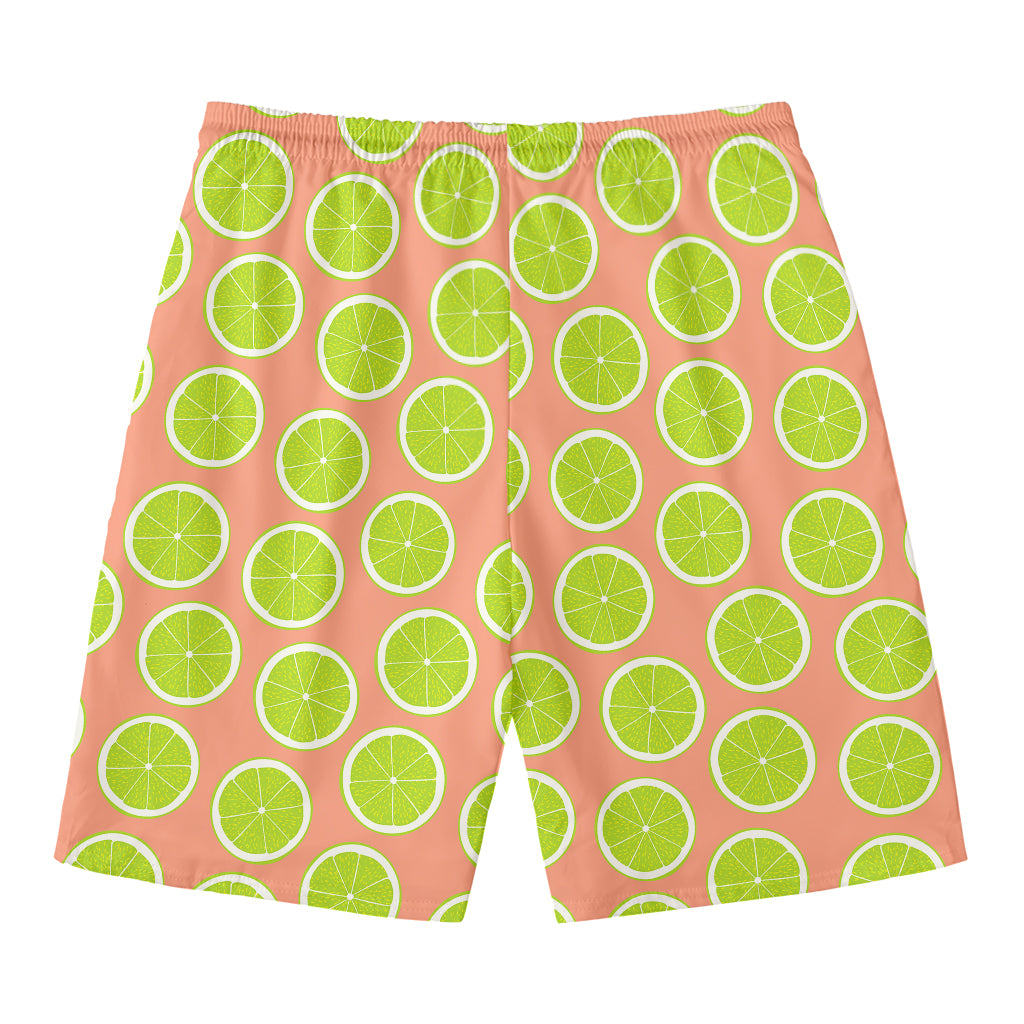 Cute Lime Pattern Print Men's Swim Trunks