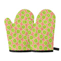 Cute Lime Pattern Print Oven Mitts