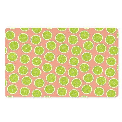Cute Lime Pattern Print Polyester Doormat