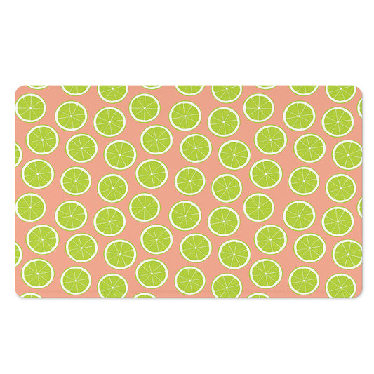 Cute Lime Pattern Print Polyester Doormat
