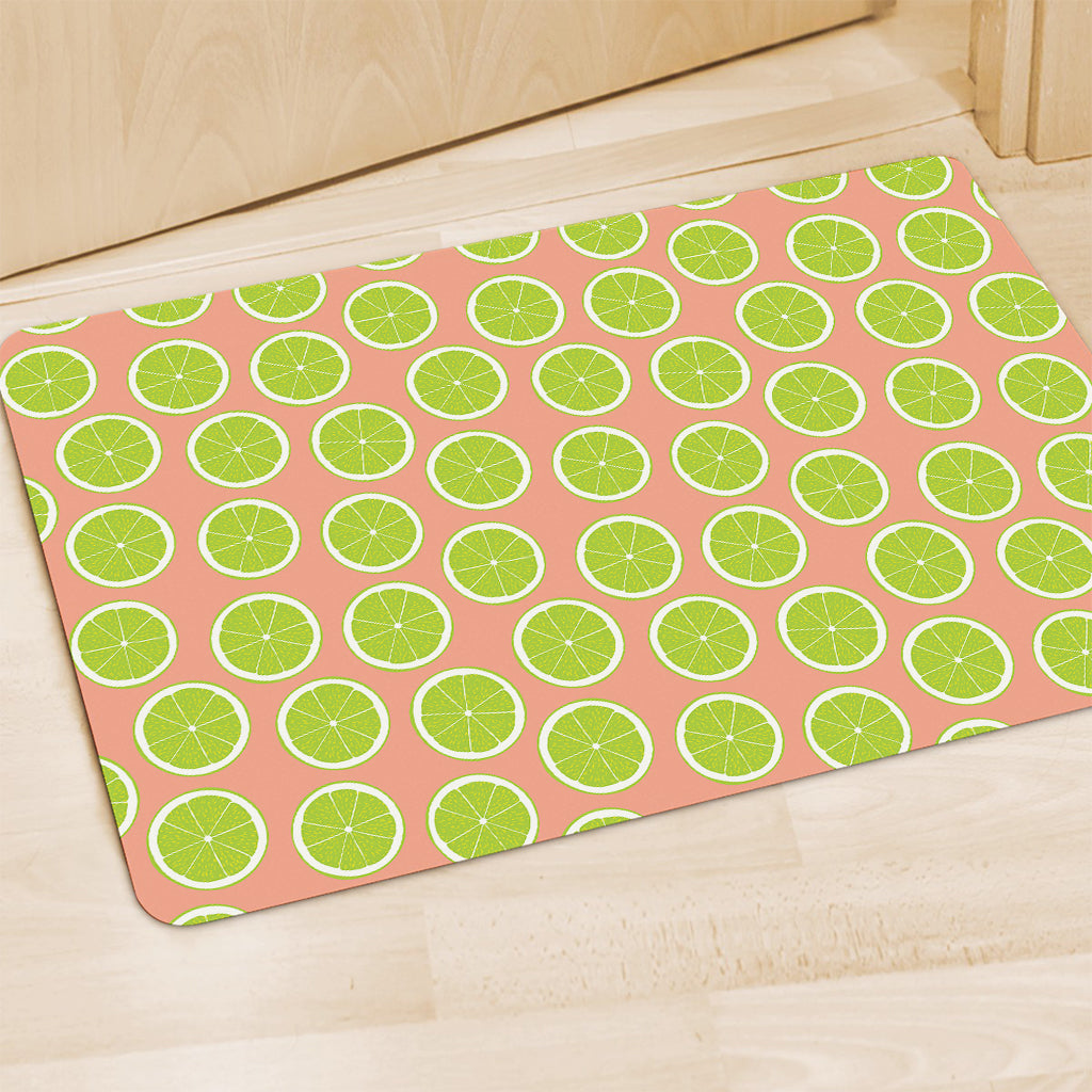 Cute Lime Pattern Print Polyester Doormat