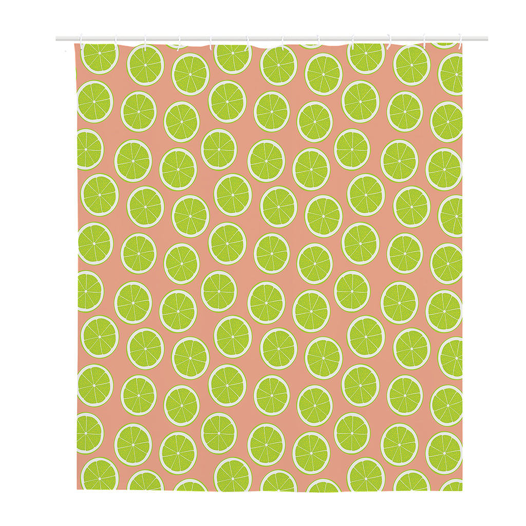 Cute Lime Pattern Print Polyester Shower Curtain