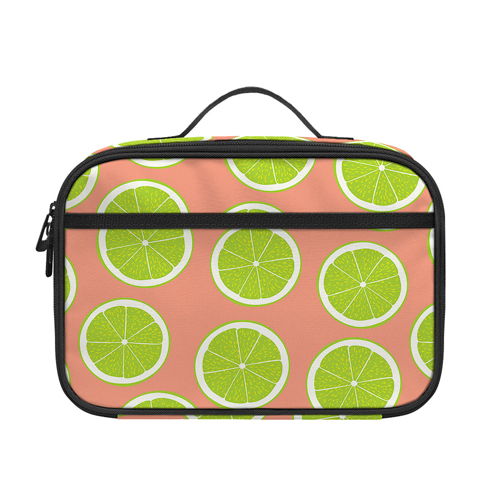 Cute Lime Pattern Print Portable Lunch Bag