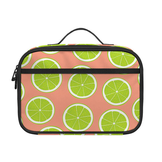 Cute Lime Pattern Print Portable Lunch Bag