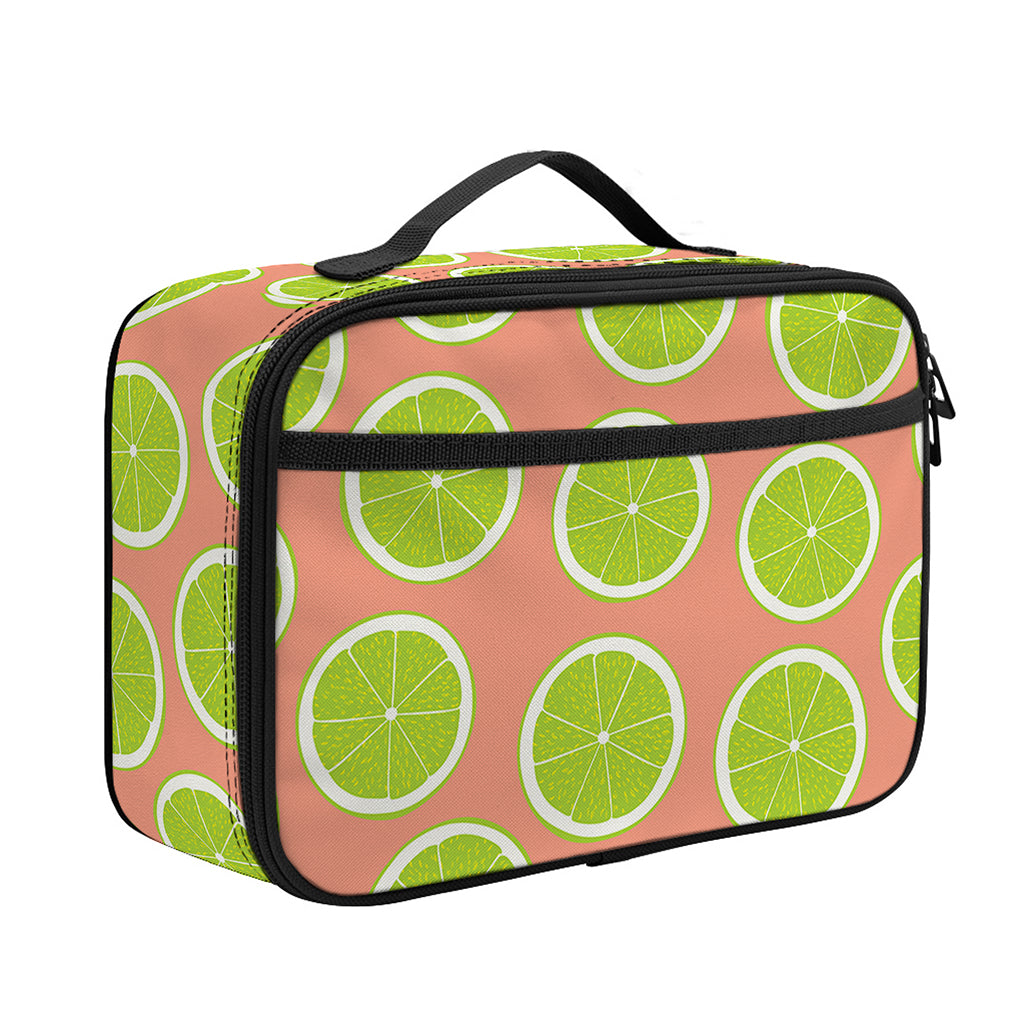 Cute Lime Pattern Print Portable Lunch Bag