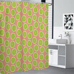 Cute Lime Pattern Print Premium Shower Curtain
