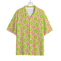Cute Lime Pattern Print Rayon Hawaiian Shirt