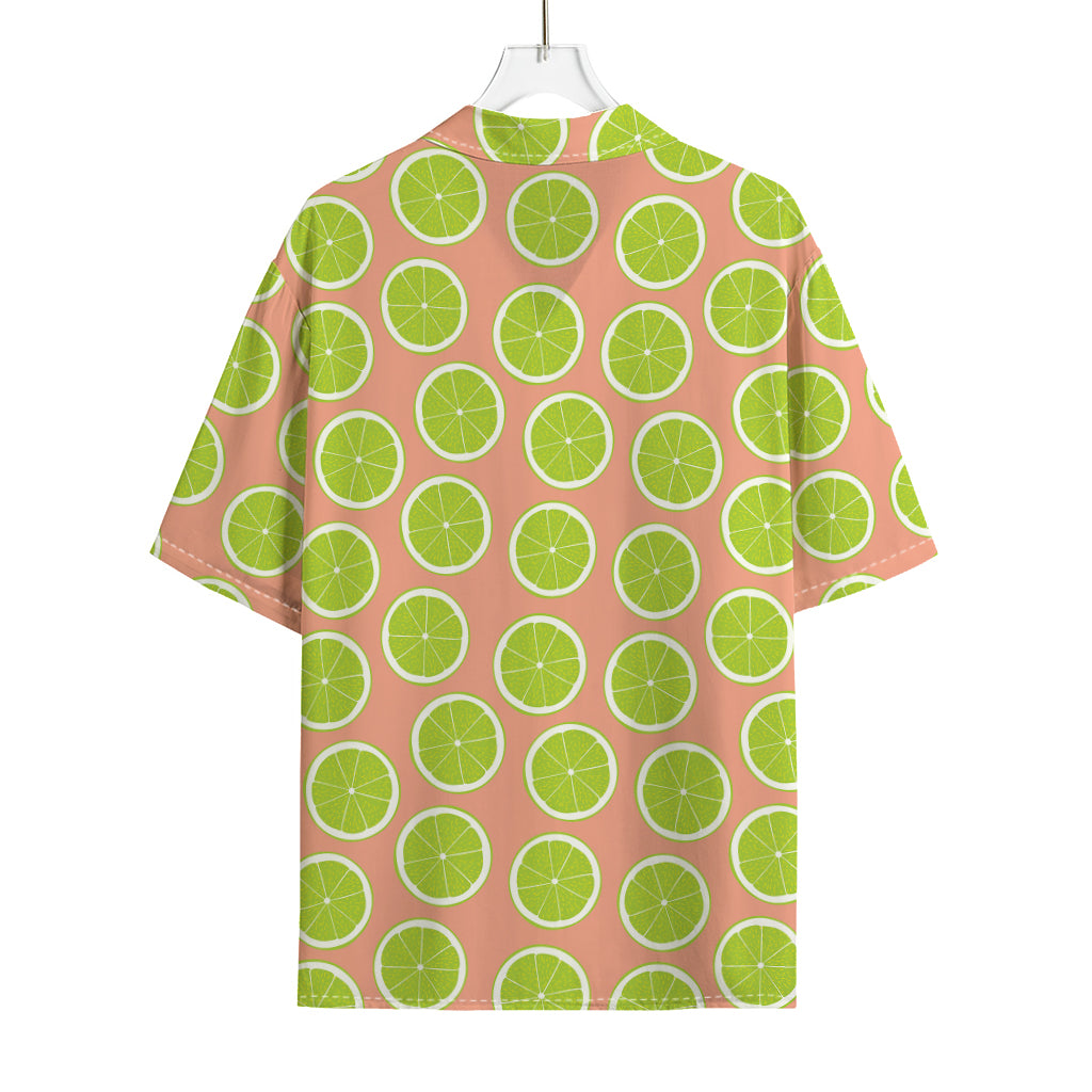 Cute Lime Pattern Print Rayon Hawaiian Shirt