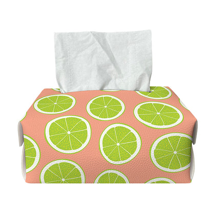 Cute Lime Pattern Print Rectangle Tissue Box Cover