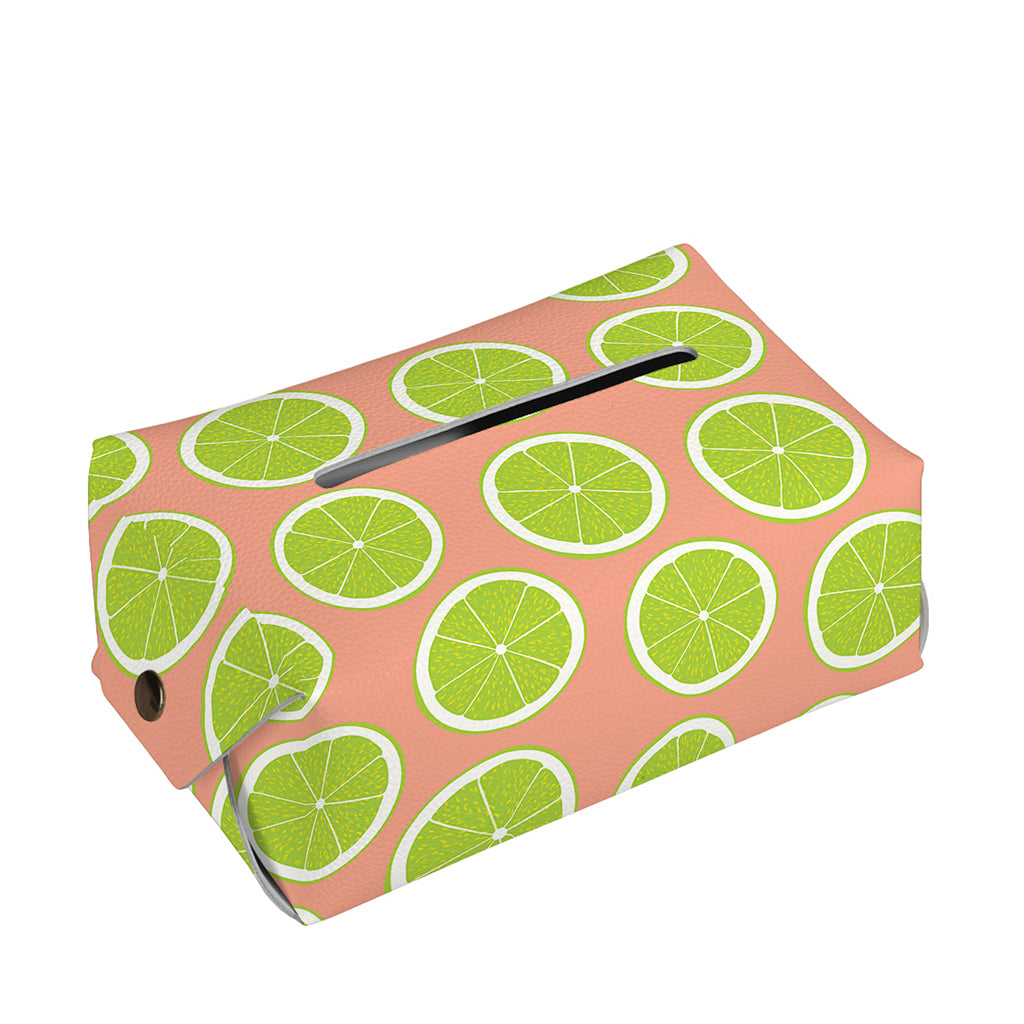Cute Lime Pattern Print Rectangle Tissue Box Cover