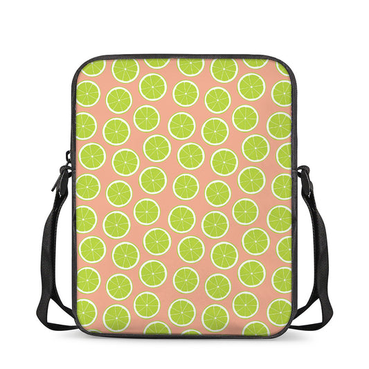 Cute Lime Pattern Print Rectangular Crossbody Bag