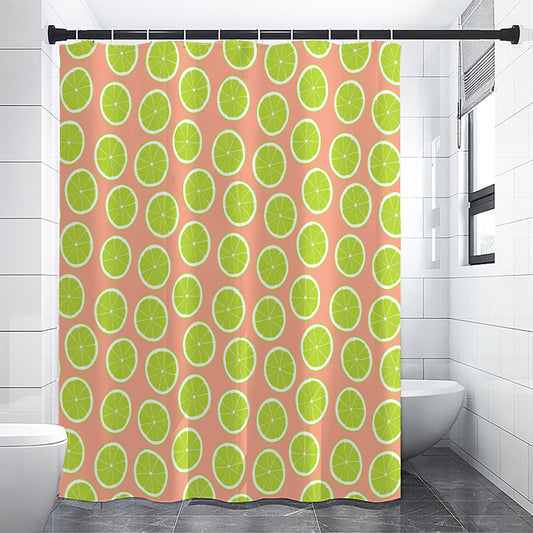 Cute Lime Pattern Print Shower Curtain