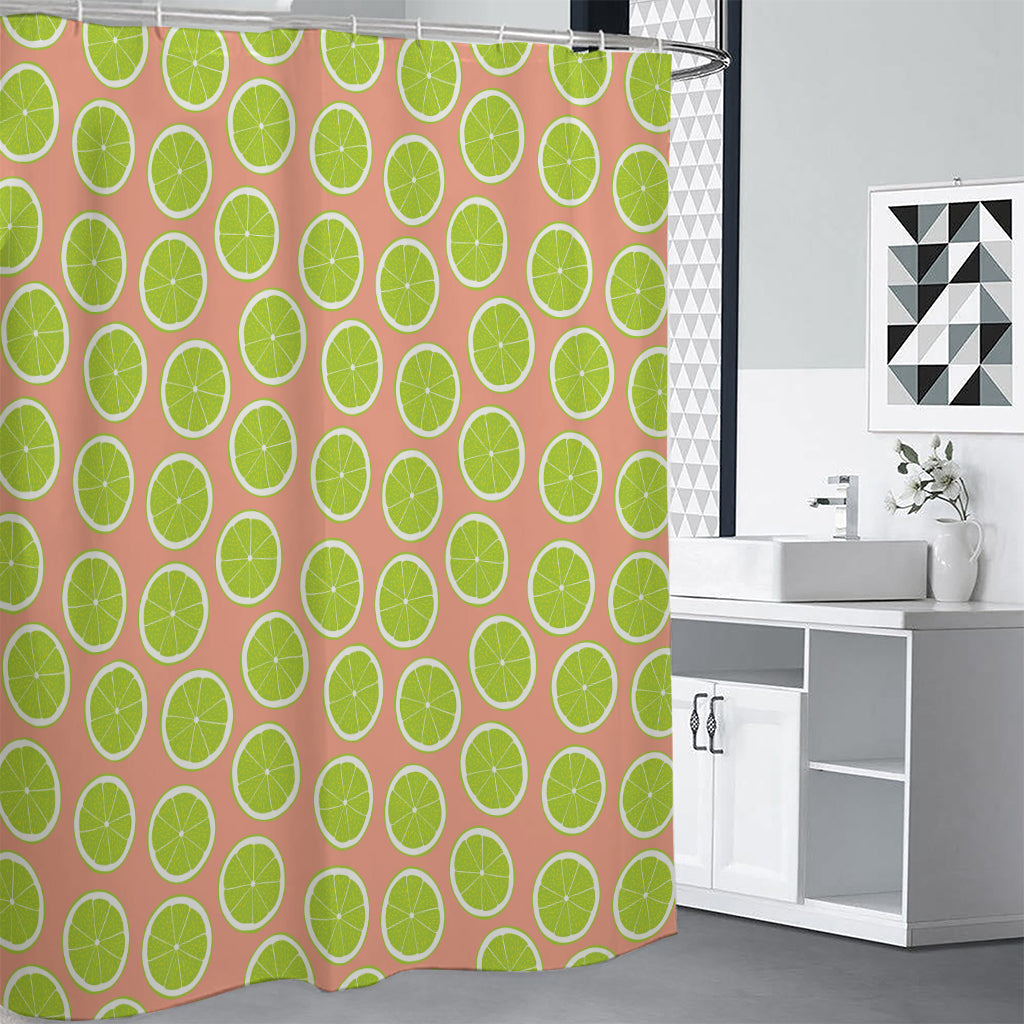 Cute Lime Pattern Print Shower Curtain