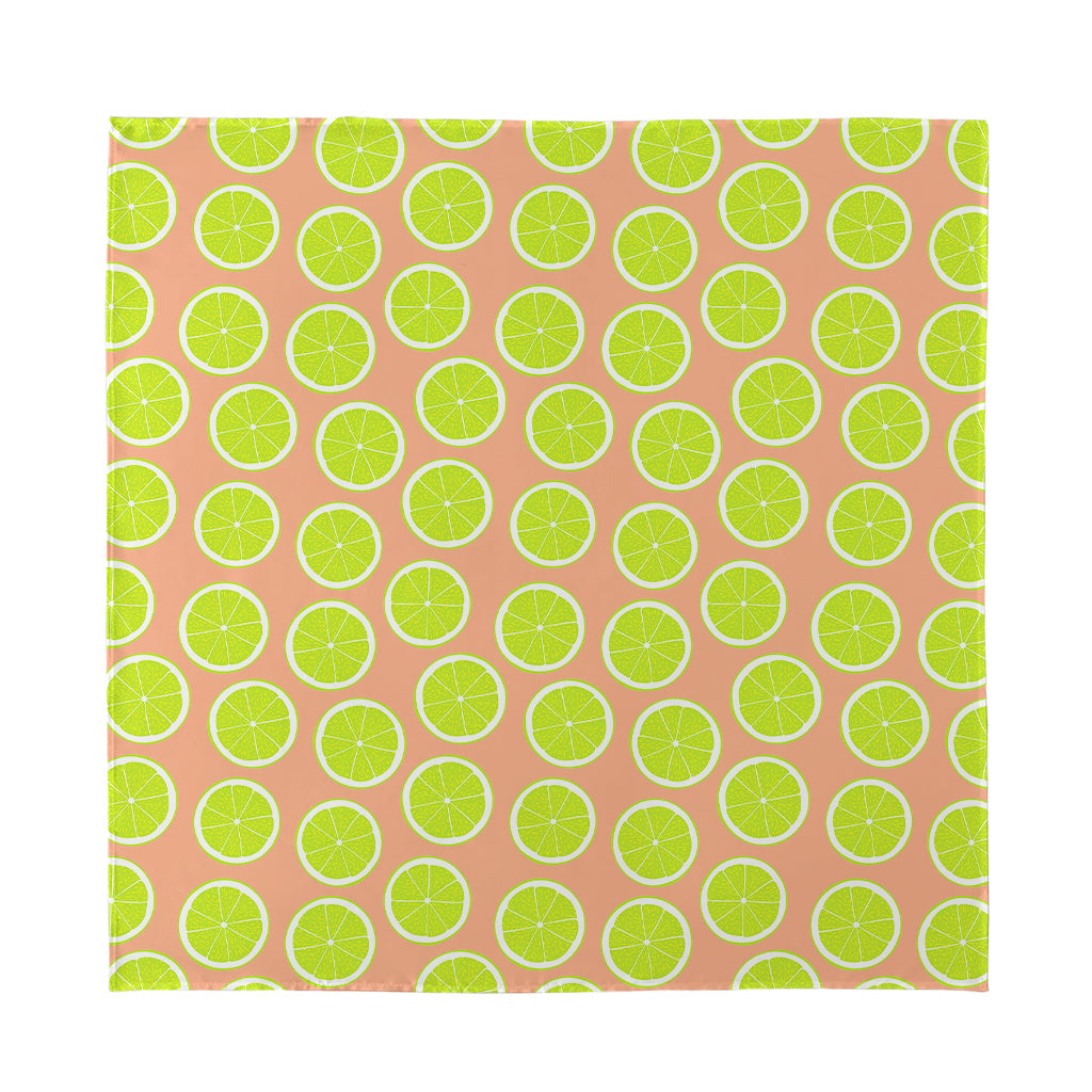 Cute Lime Pattern Print Silk Bandana