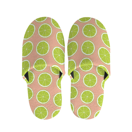 Cute Lime Pattern Print Slippers