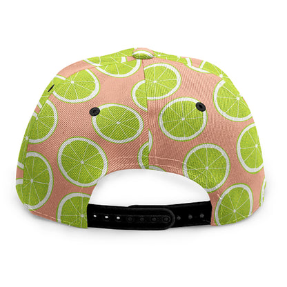 Cute Lime Pattern Print Snapback Cap