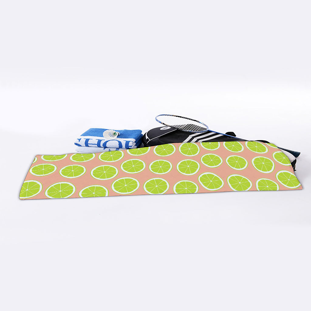 Cute Lime Pattern Print Sports Towel