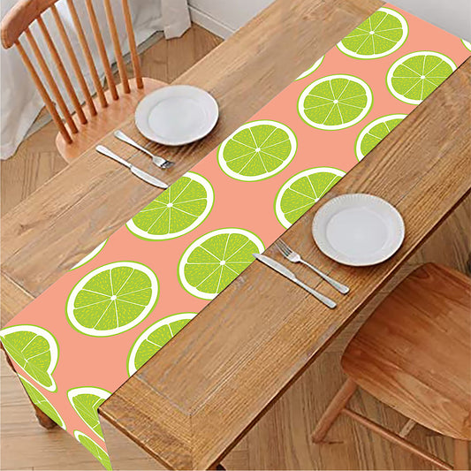 Cute Lime Pattern Print Table Runner