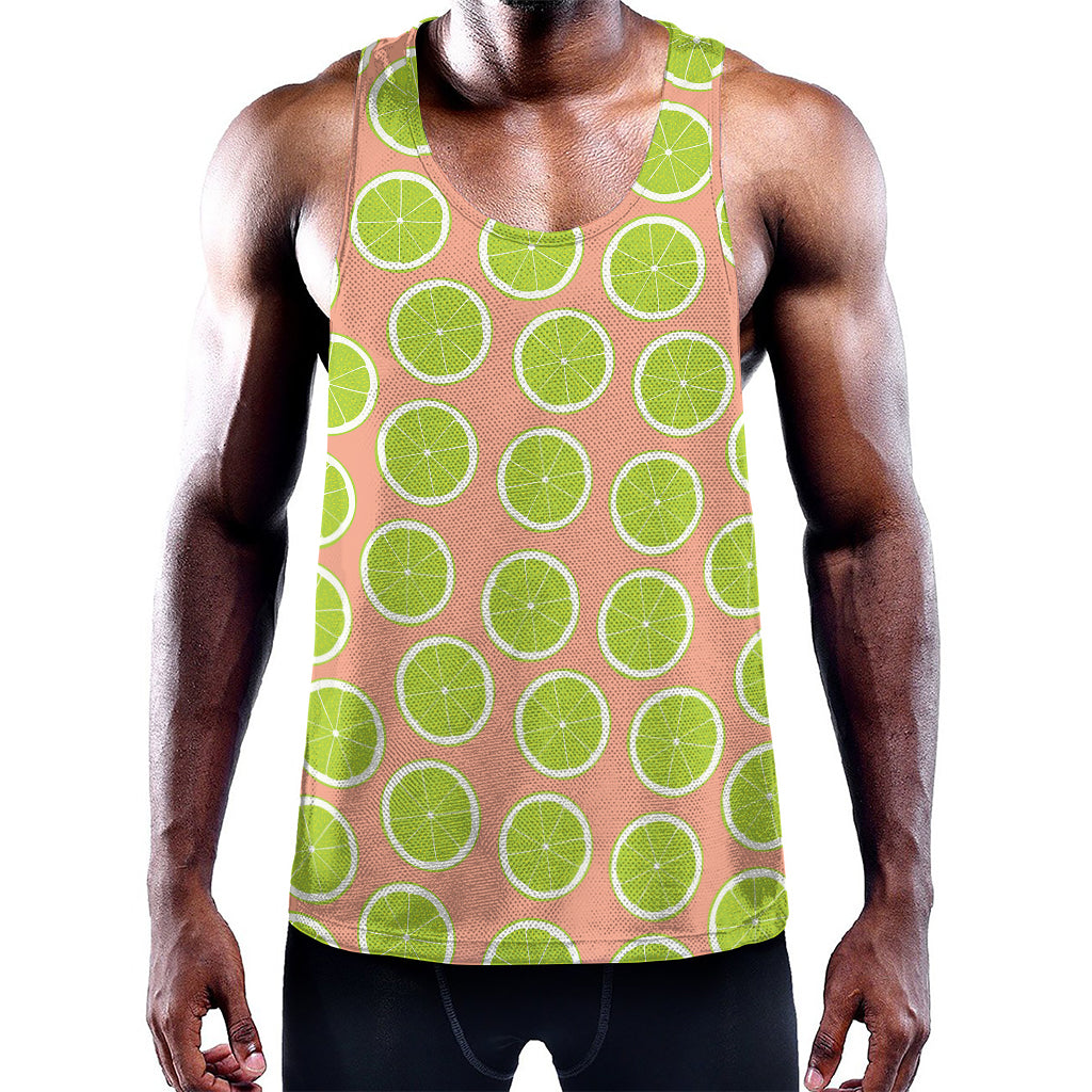 Cute Lime Pattern Print Training Tank Top