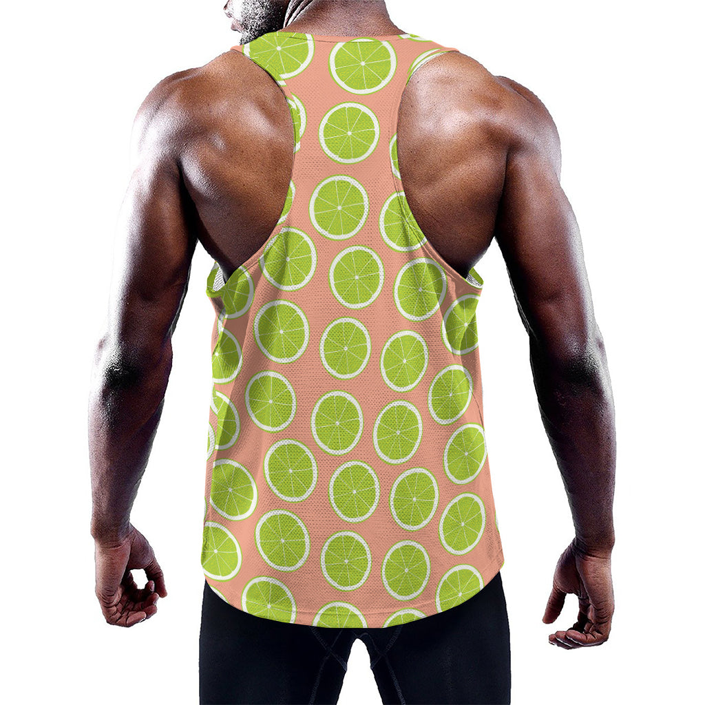 Cute Lime Pattern Print Training Tank Top