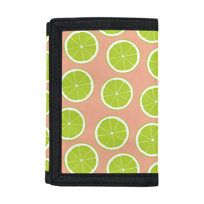 Cute Lime Pattern Print Trifold Wallet