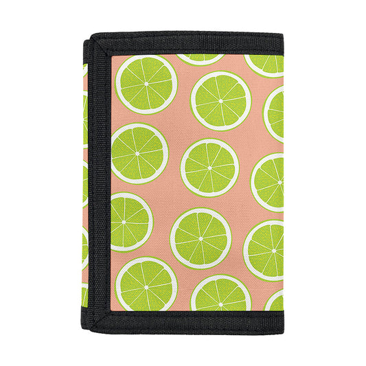Cute Lime Pattern Print Trifold Wallet