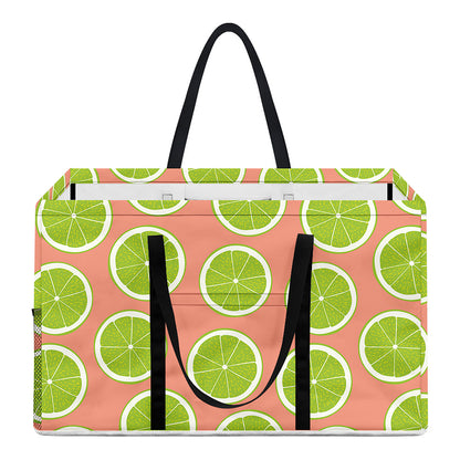 Cute Lime Pattern Print Utility Tote Bag