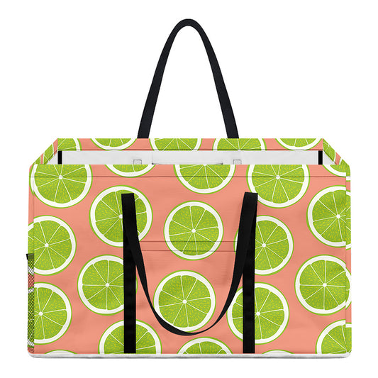 Cute Lime Pattern Print Utility Tote Bag
