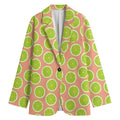 Cute Lime Pattern Print Women's Cotton Blazer