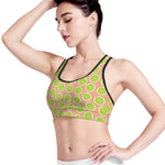 Cute Lime Pattern Print Women's Sports Bra