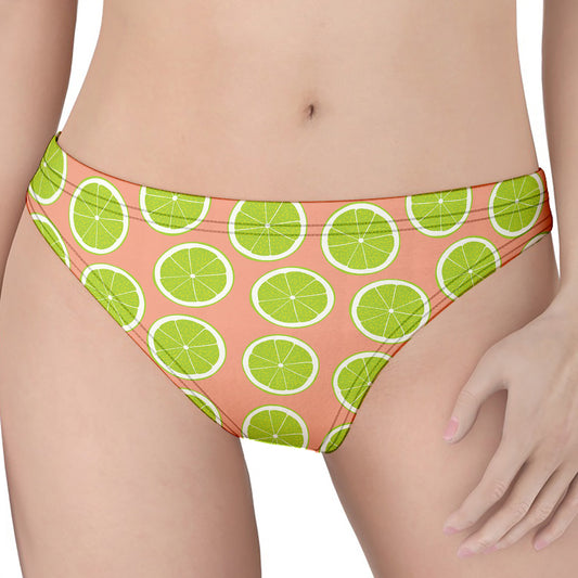 Cute Lime Pattern Print Women's Thong